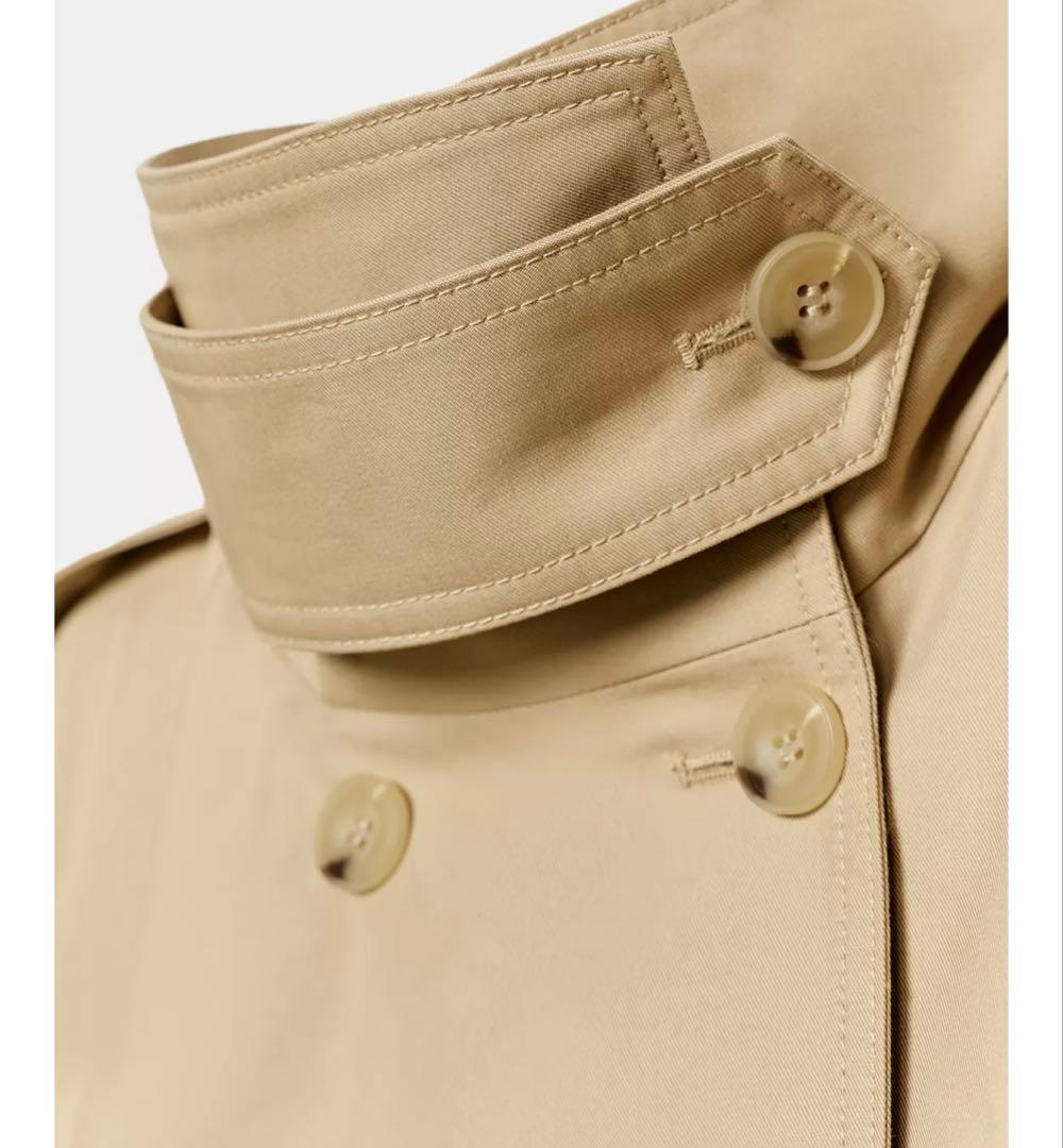 フ*ブ様 タグ付き新品★ZARAのショート丈ハイネックトレンチコート★Mサイズ★