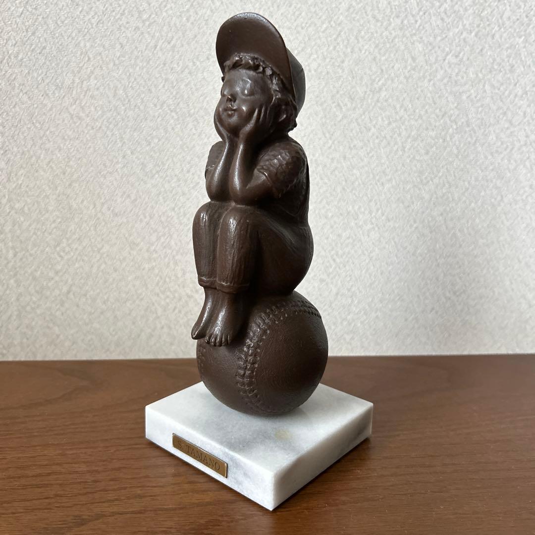 パ*ん様 玉野勢三氏　ブロンズ作品　白球の夢