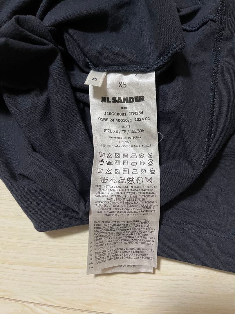 JIL SANDER+ ネイビー 半袖Tシャツ　（パックTシャツ）