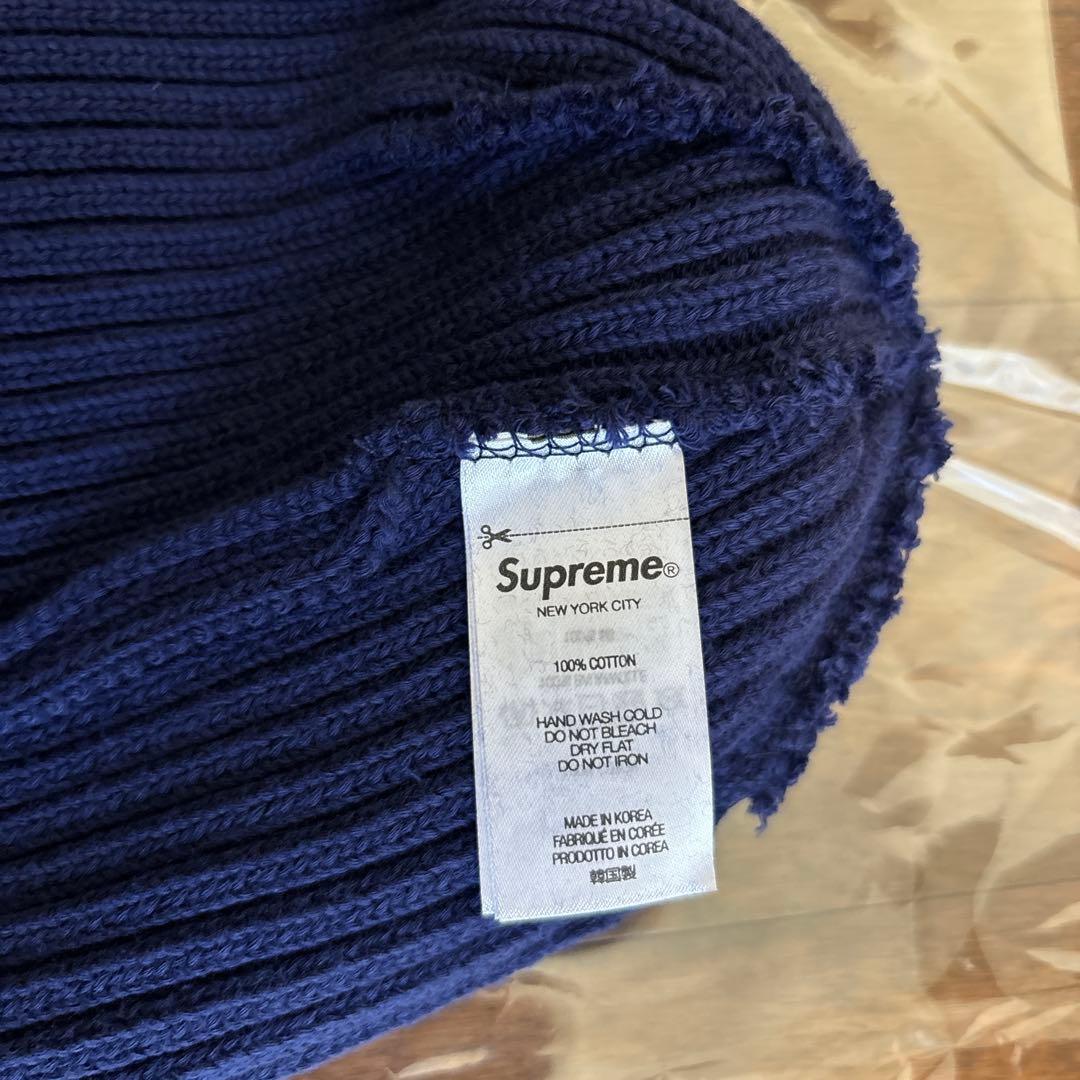 Supreme Beanie ビーニー ネイビー　 ニットキャップ ボックス
