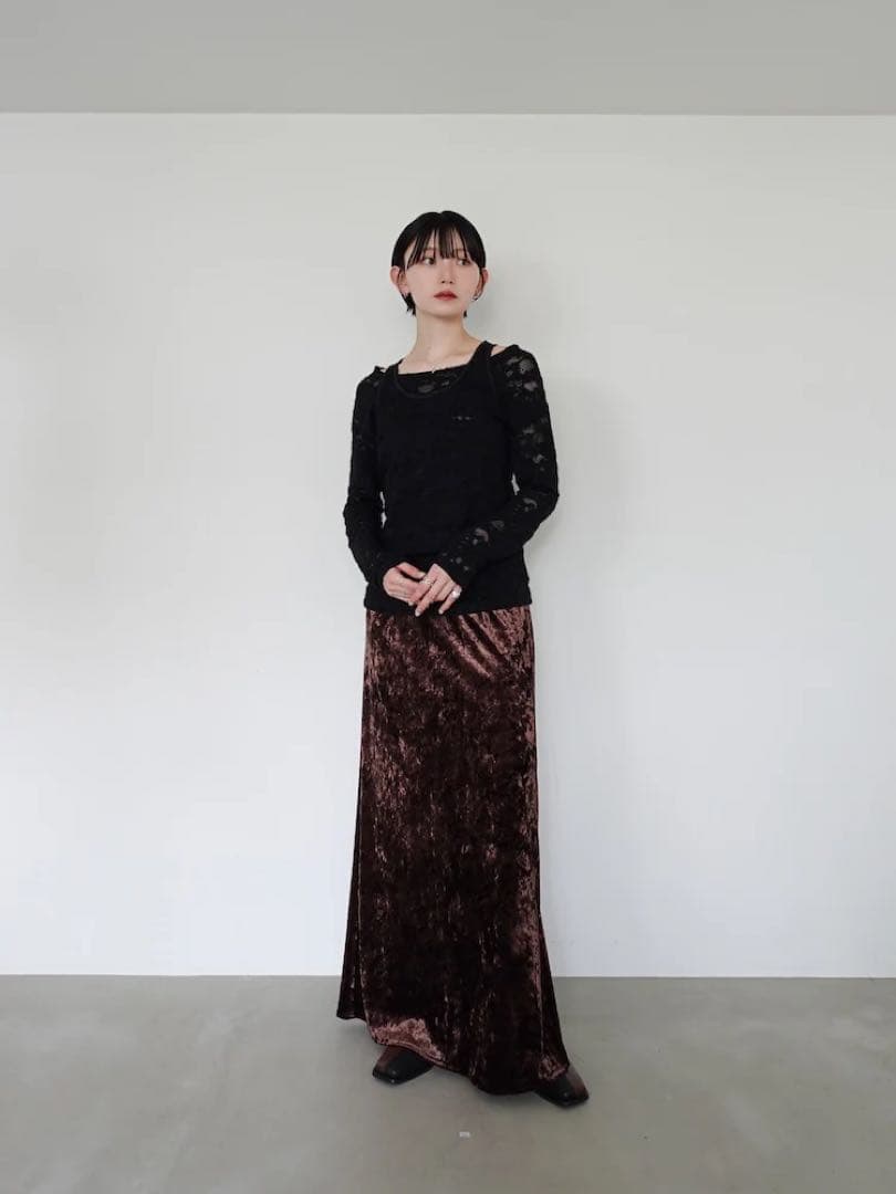 sahara ベロアロングスカート