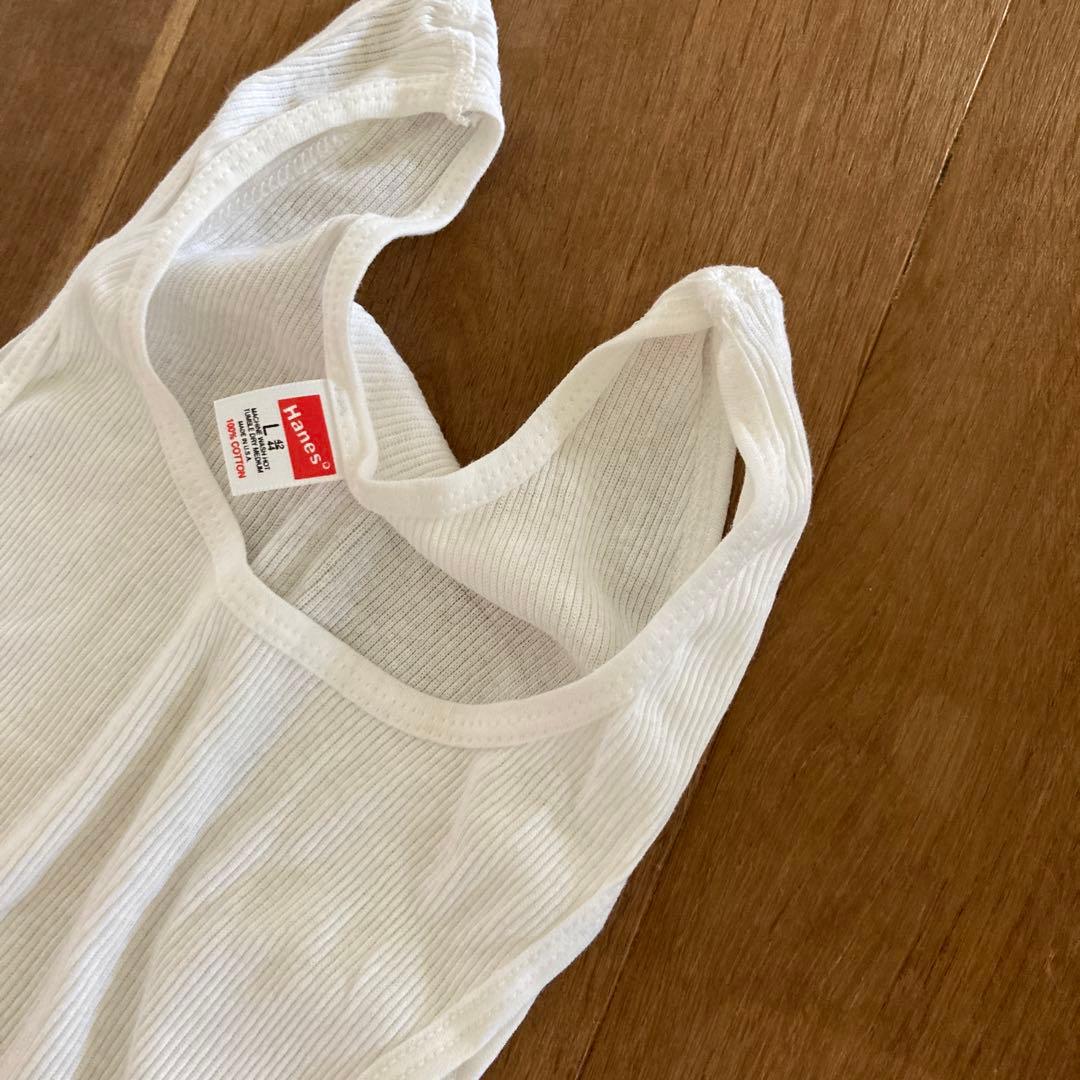 80s Hanes タンクトップ L コットン USA製 3枚セット