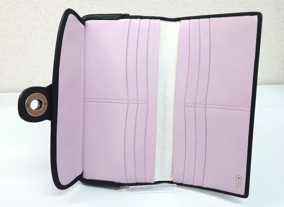 極稀少品 COACH オールドコーチ 黒 長財布　がま口