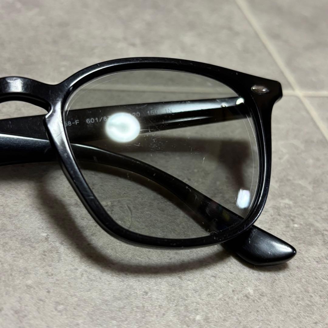 Ray-Ban RB4258-F 黒 ウェリントン 伊達メガネ 定番 ケース付き