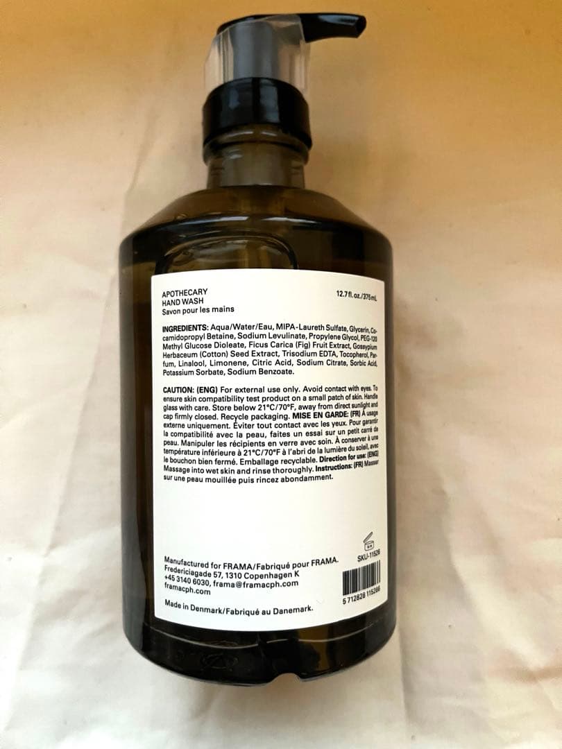 FRAMAハンドウォッシュ　APOTHECARY HAND WASH 375mL