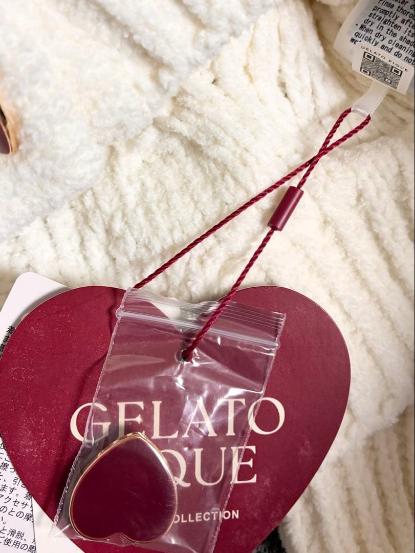 【gelato pique】ハートアランカーディガン＆ハートアランハンドタオル
