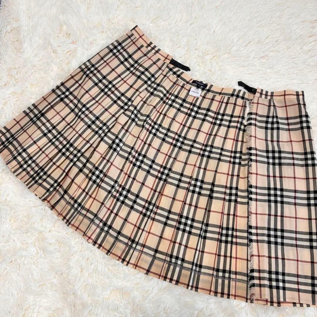 【専用】美品✨BURBERRYLONDONノバチェック巻プリーツスカートL春夏