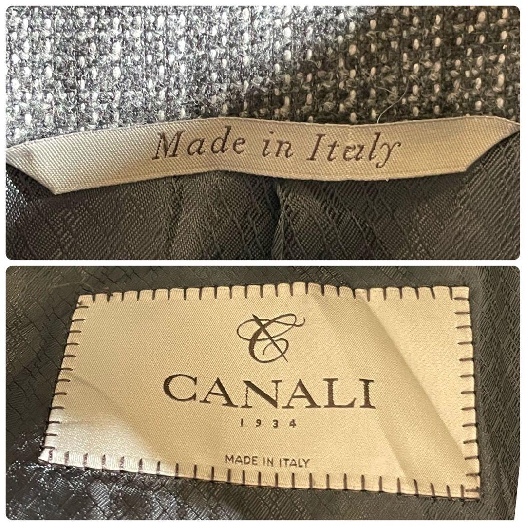 【美品】CANALI カナーリ テーラードジャケット 58 XXL カシミヤ混