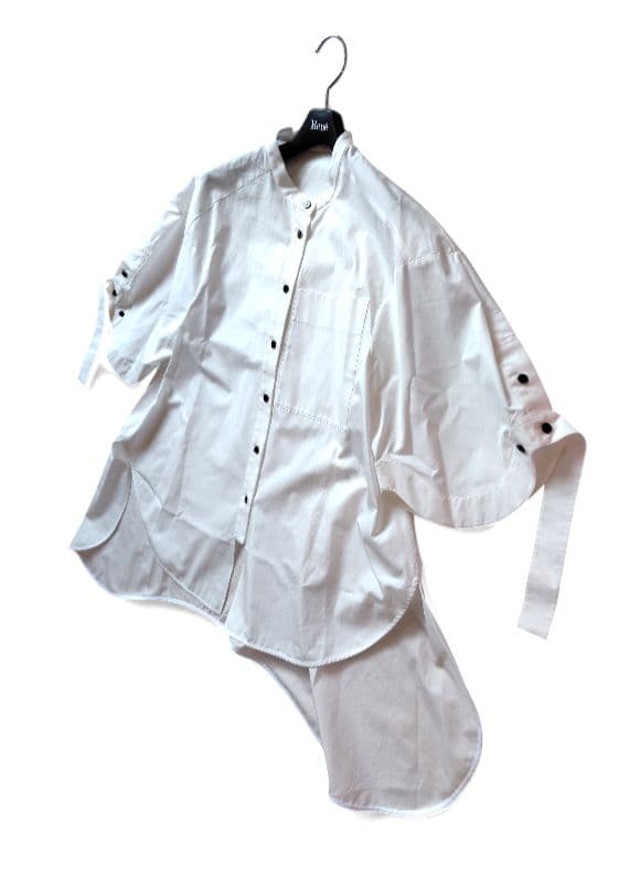 【ENFOLD】25AW極美品　NOTE SHIRT　ホワイト　コットン　38