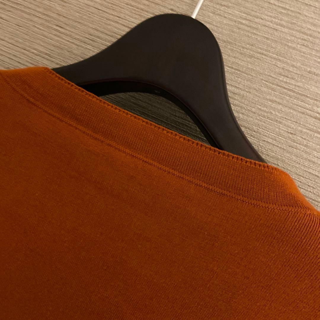 ♡美品 FOXEY カーディガン 38 ティアラボタン レンガ ウールBLEND