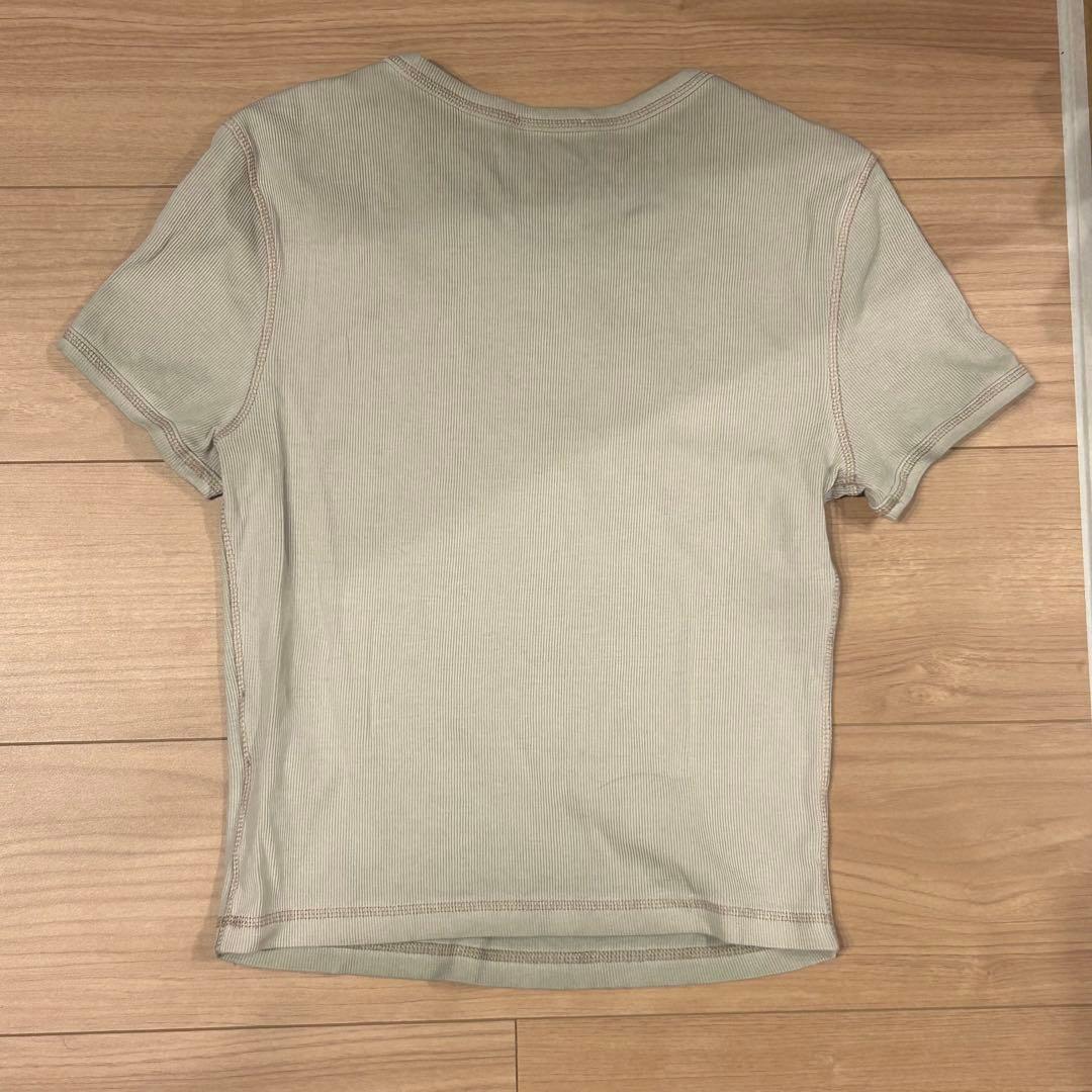 DIESEL ハート型ロゴ 半袖Tシャツ グレー