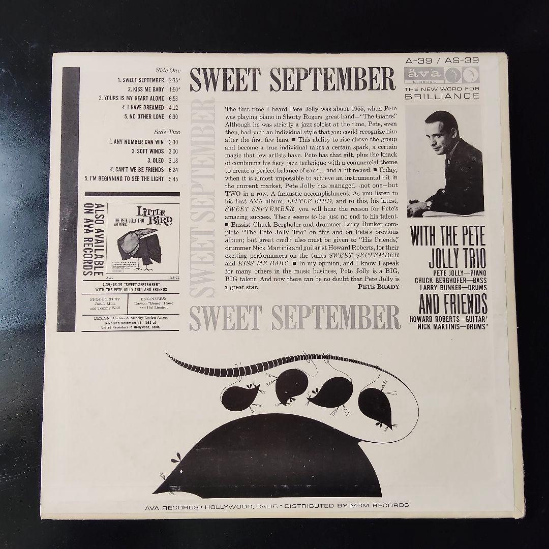 SWEET SEPTEMBER 　THE PETE JOLLY ピート・ジョリー
