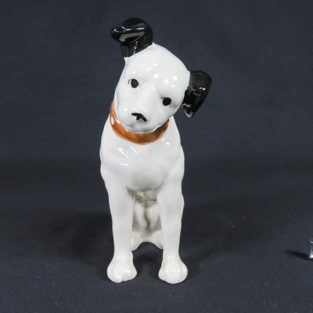 ビクター犬 2 小は白色 大はベージュ 陶器 犬 昭和レトロ