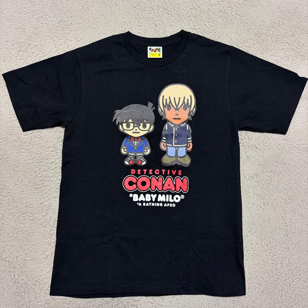 APE BAPE 名探偵コナン　アムロ　tシャツ BABY MILO M 黒