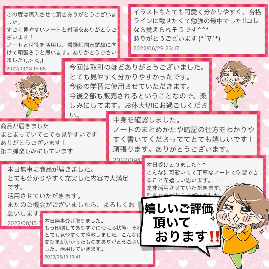 激安‼️ 看護師国家試験まとめノート 国試 付箋ノート 解剖生理学 看護学生