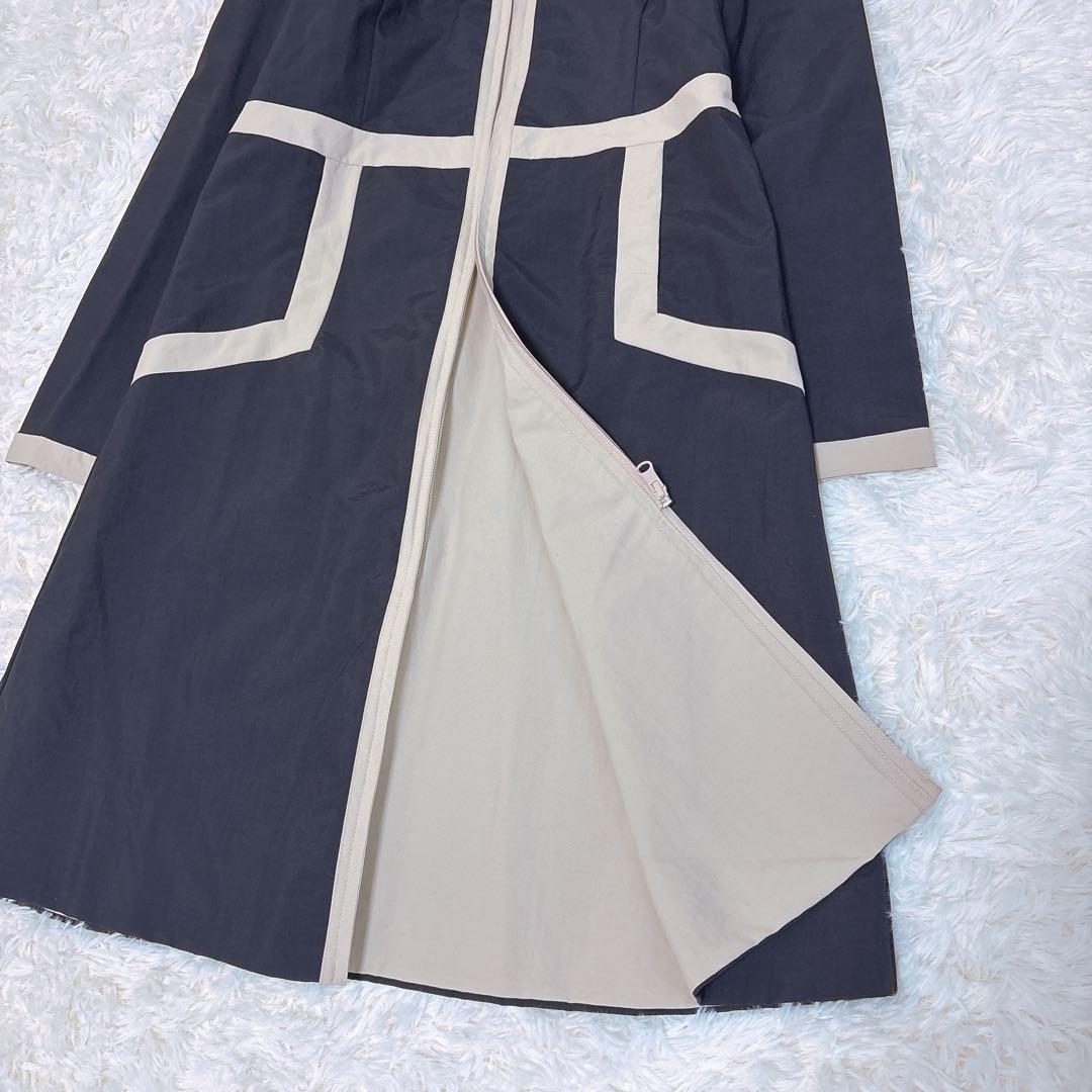 超美品✨シビラ 撥水リバーシブルロングコート L 相当　ベージュ×ブラック