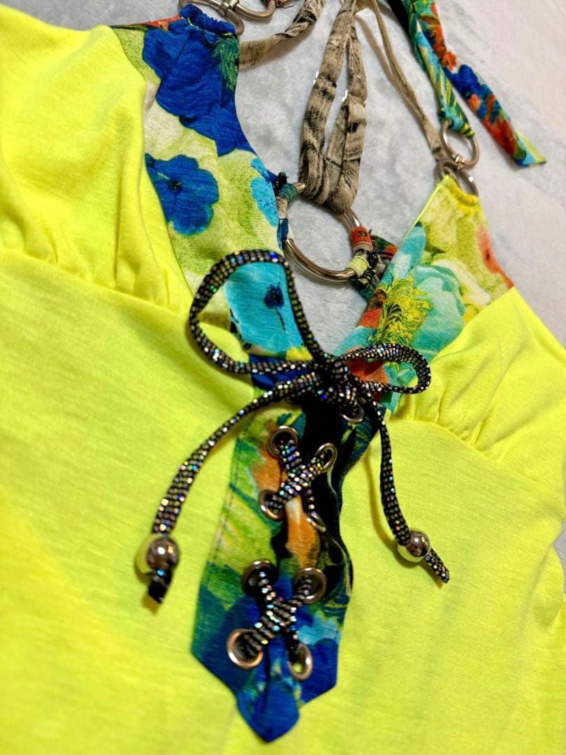 最終【激レア】d.i.a 全盛期の平成物 編み上げ背中ガン開きキャミ 美品