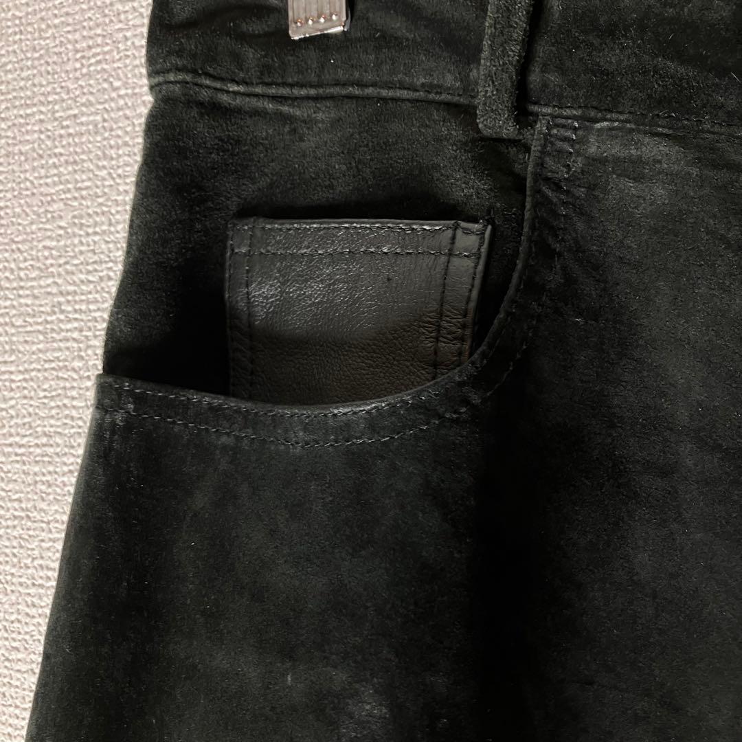 レザー パンツ スウェード ブラック 黒