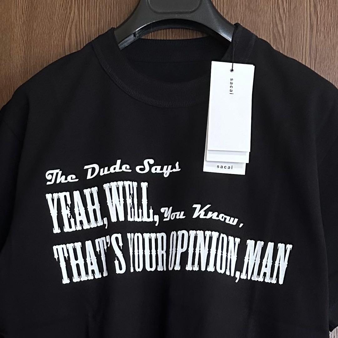 2新品 sacai The Big Lebowski Tシャツ サカイ ブラック