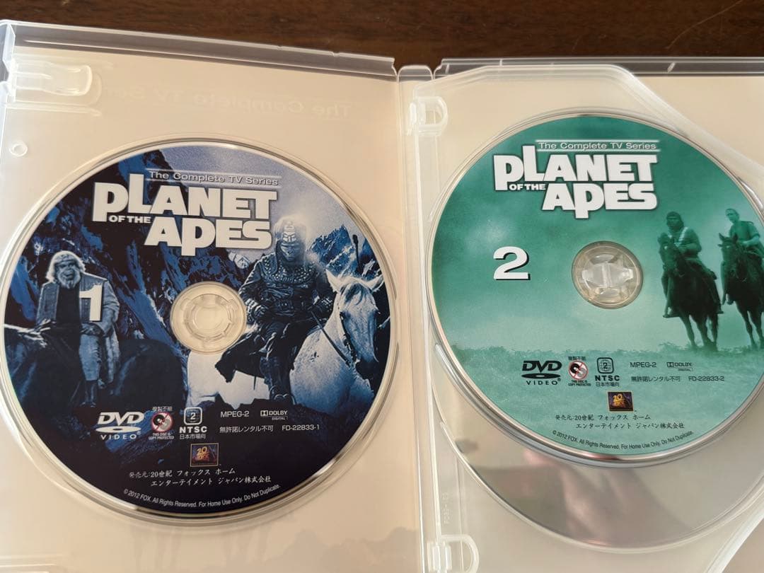 猿の惑星1967年から1973年の5作の続きの14話のドラマ化のDVD日本語り