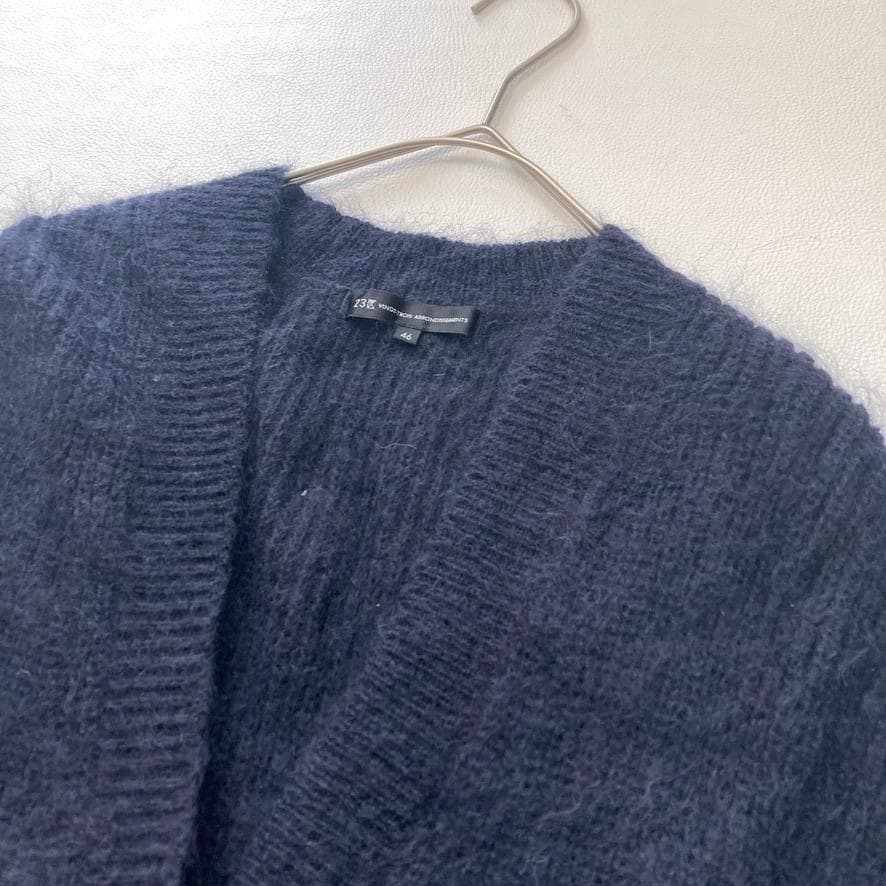 【コッコ】23区　22AW リッチモヘア Vネックカーディガン ネイビー