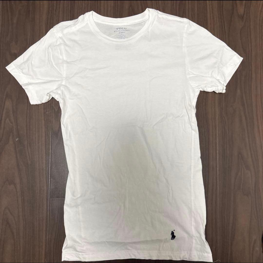 USラッパー着用 ラルフローレン スリムフィット白Tシャツ 正規品