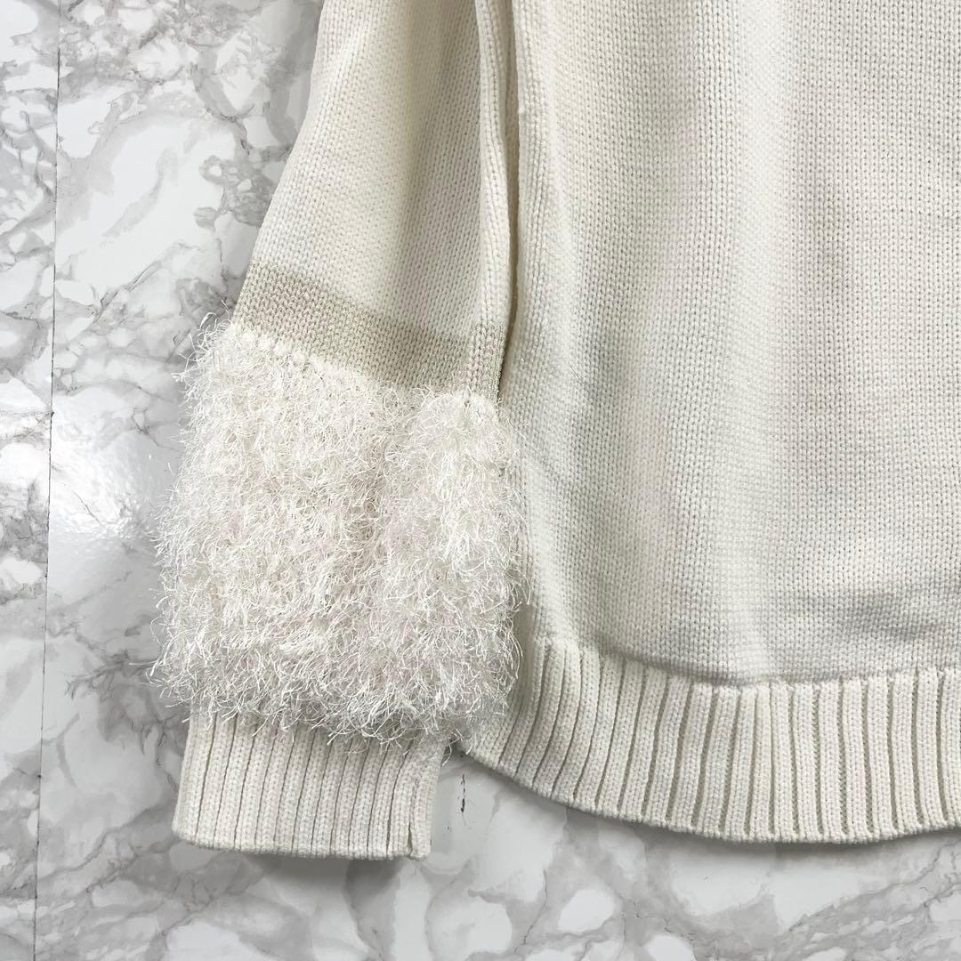 ギャバジンK.T✨GabardineK.T✨美品✨ホワイトニットカーディガン