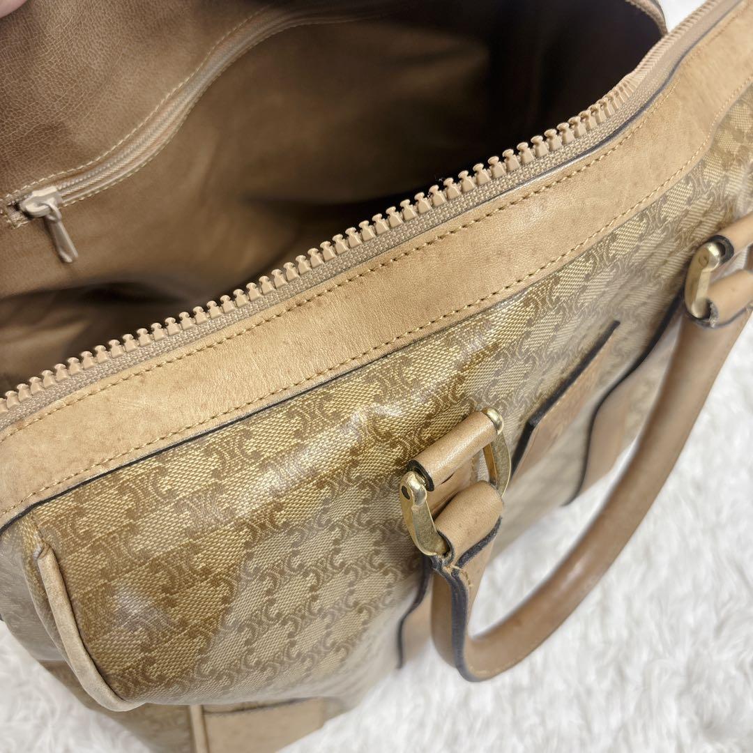 CELINE セリーヌ マカダム柄 トリオンフ ミニボストンバッグ ハンドバッグ