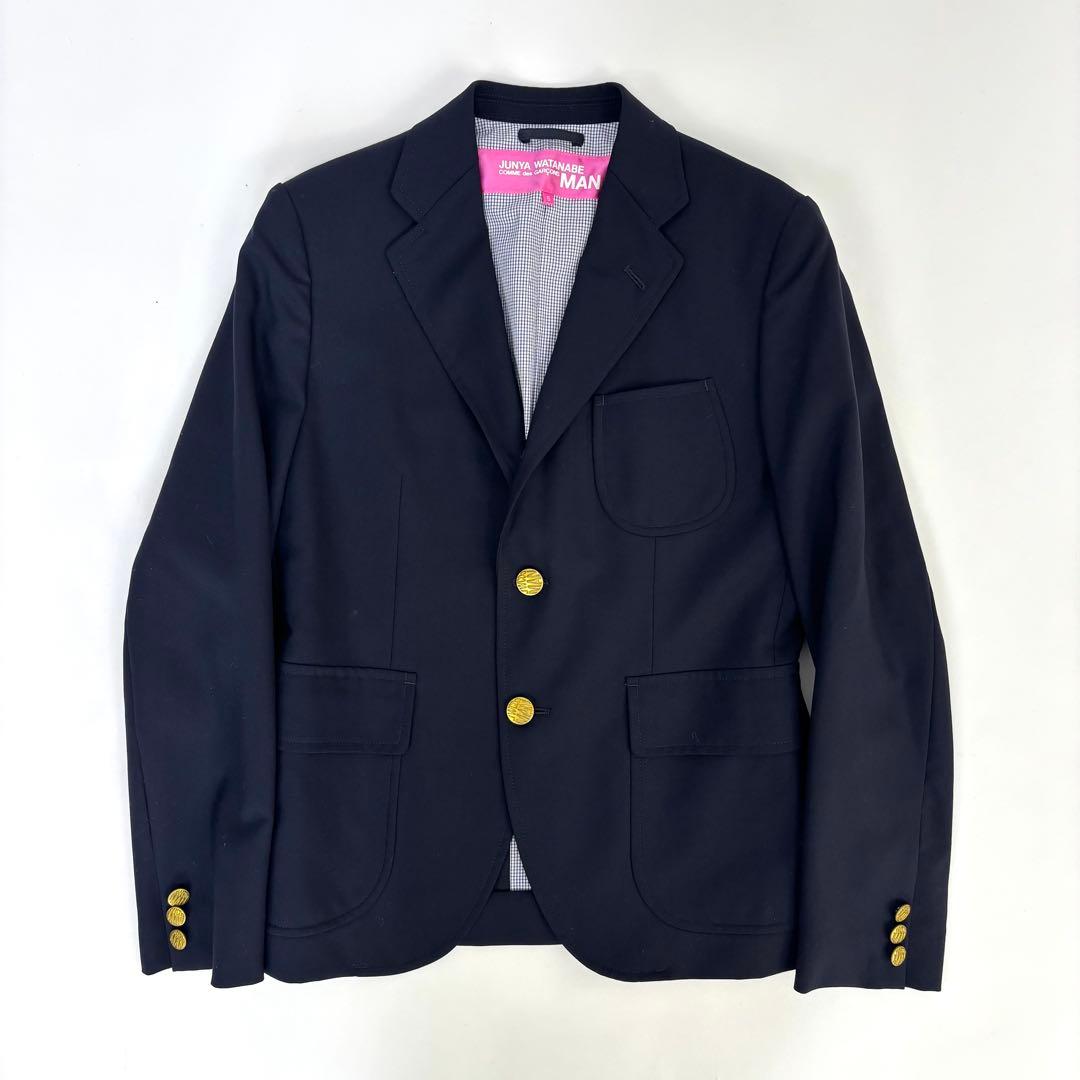 JUNYA WATANABE MAN PINK 紺ブレ ブレザー S 金釦