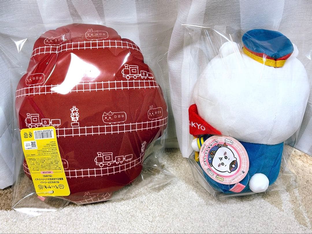ちいかわ　駅員さんなぬいぐるみS 駅員さんなゆるカットクッション