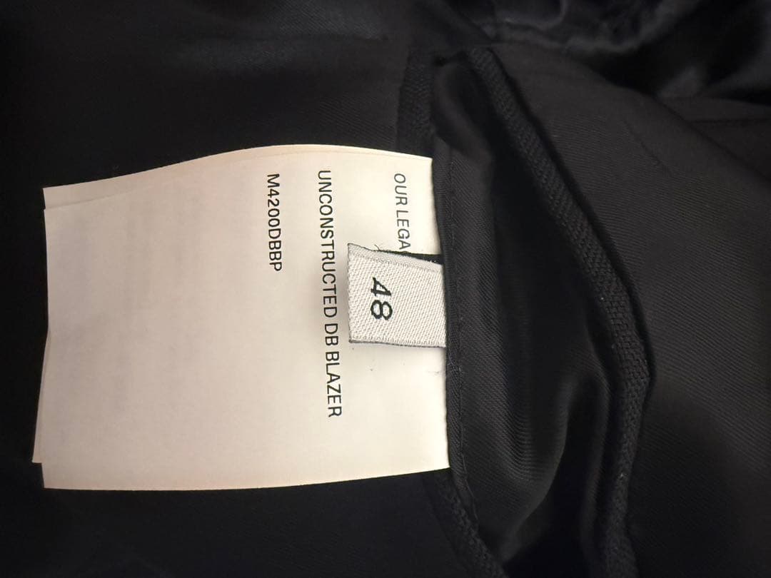 ジャケット・アウター OUR LEGACY UNCONSTRUCTED DB BLAZER 48