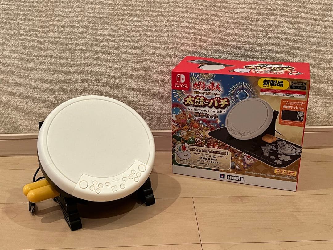 Switch用 太鼓の達人専用コントローラー 太鼓とバチ 豪華セット NSW-…