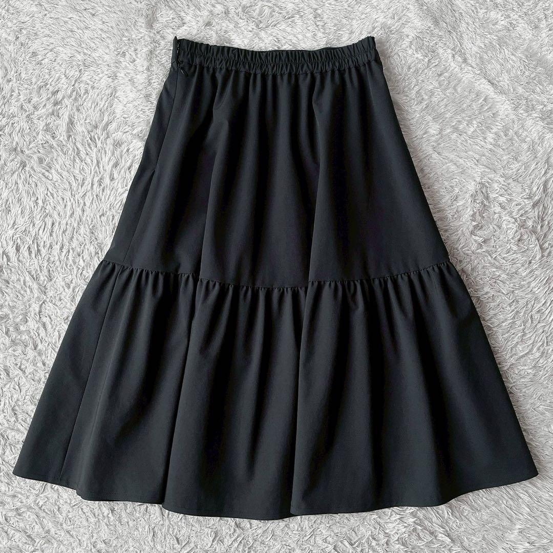 【美品】エムズグレイシー ギャザーフレアスカート ロング丈 24年モデル