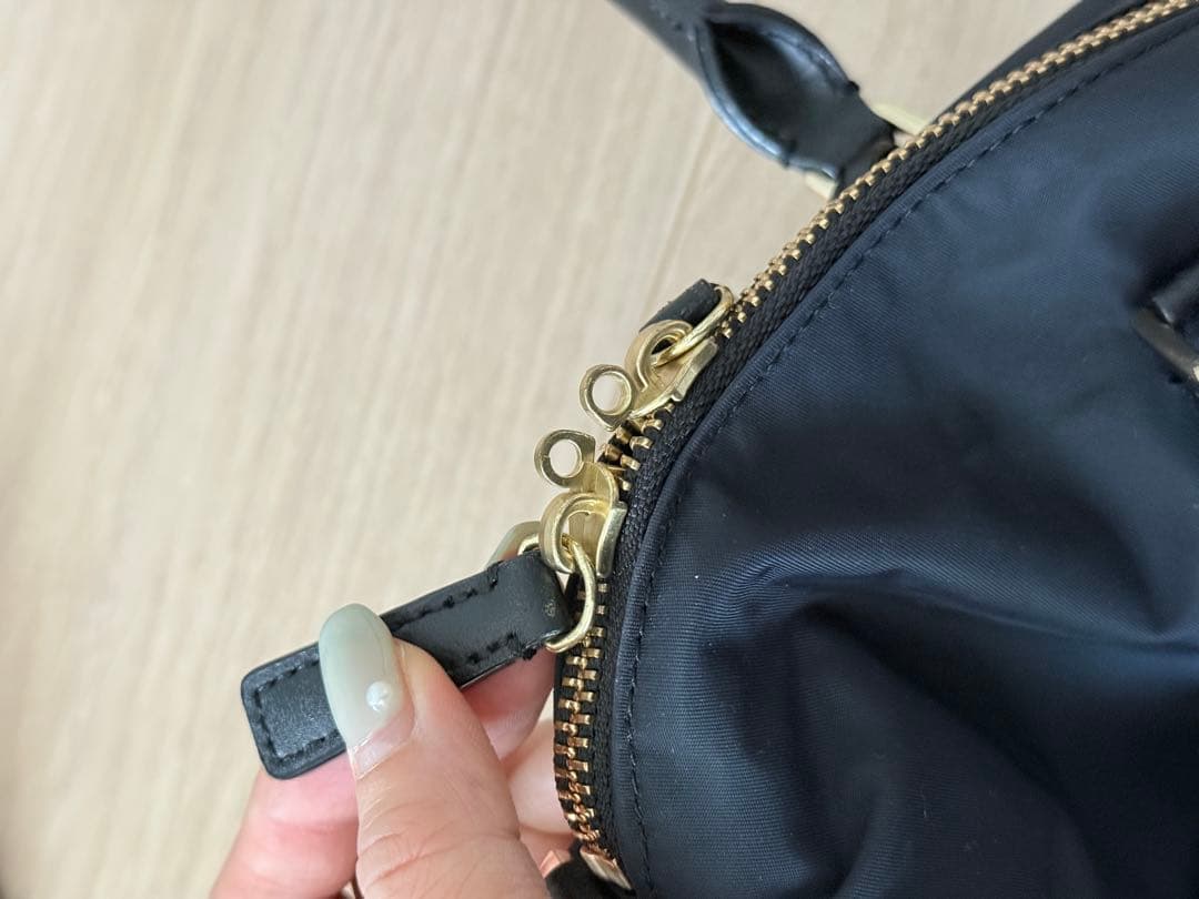 【美品】agnes b. 2way ボストンバッグ ナイロン 黒 ショルダー