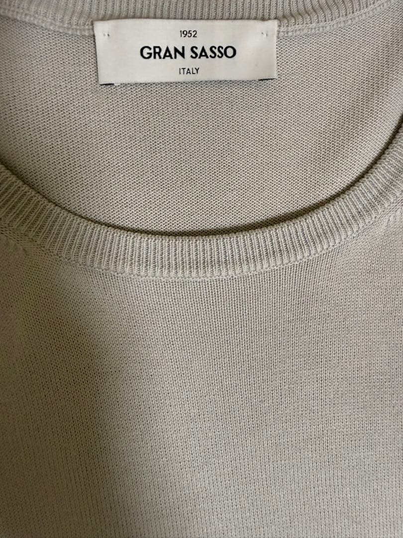 【シン】グランサッソ ニットTシャツ50(アイスグレー)