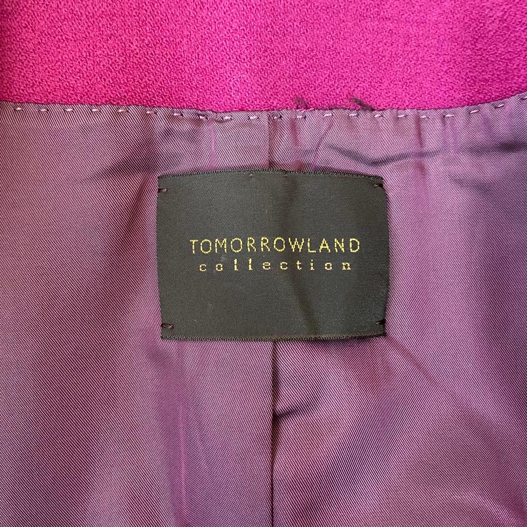 美品✨トゥモローランド コレクション ロングコート ノーカラー ピンクS