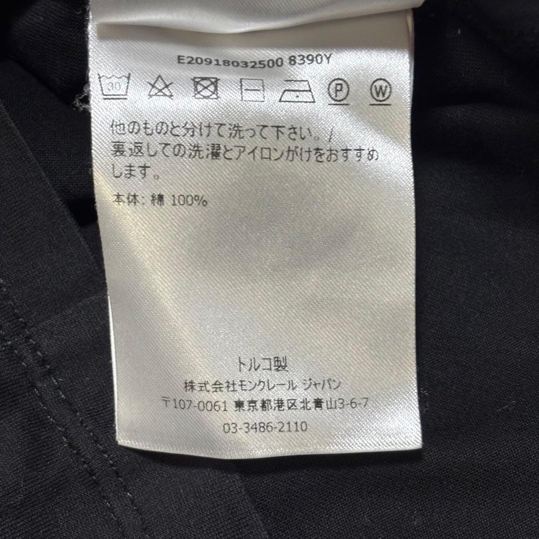 モンクレール　Tシャツ　ダブルワッペン　ブラック　Sサイズ