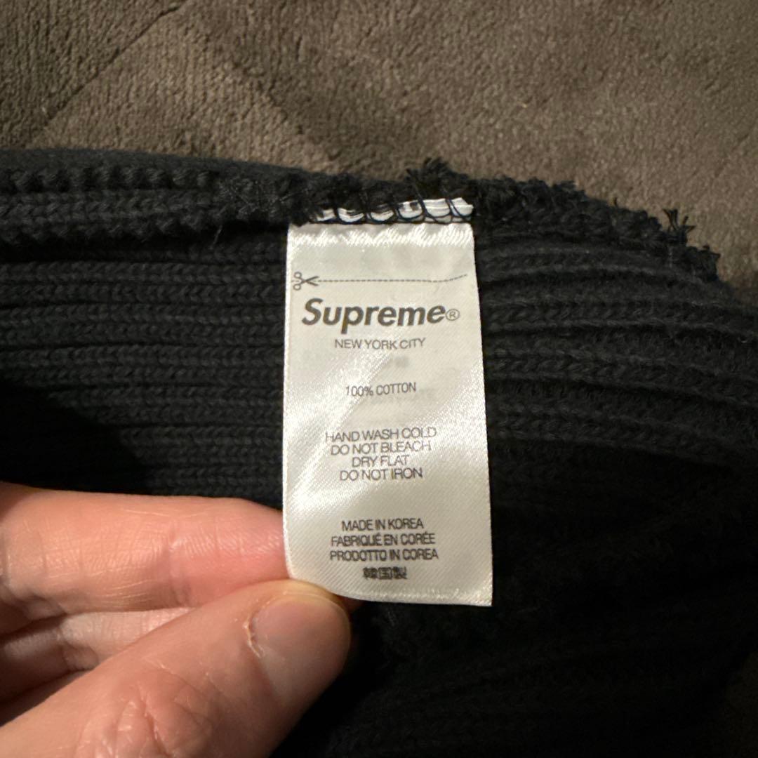 帽子 26SS supreme overdyed beanie BLACK