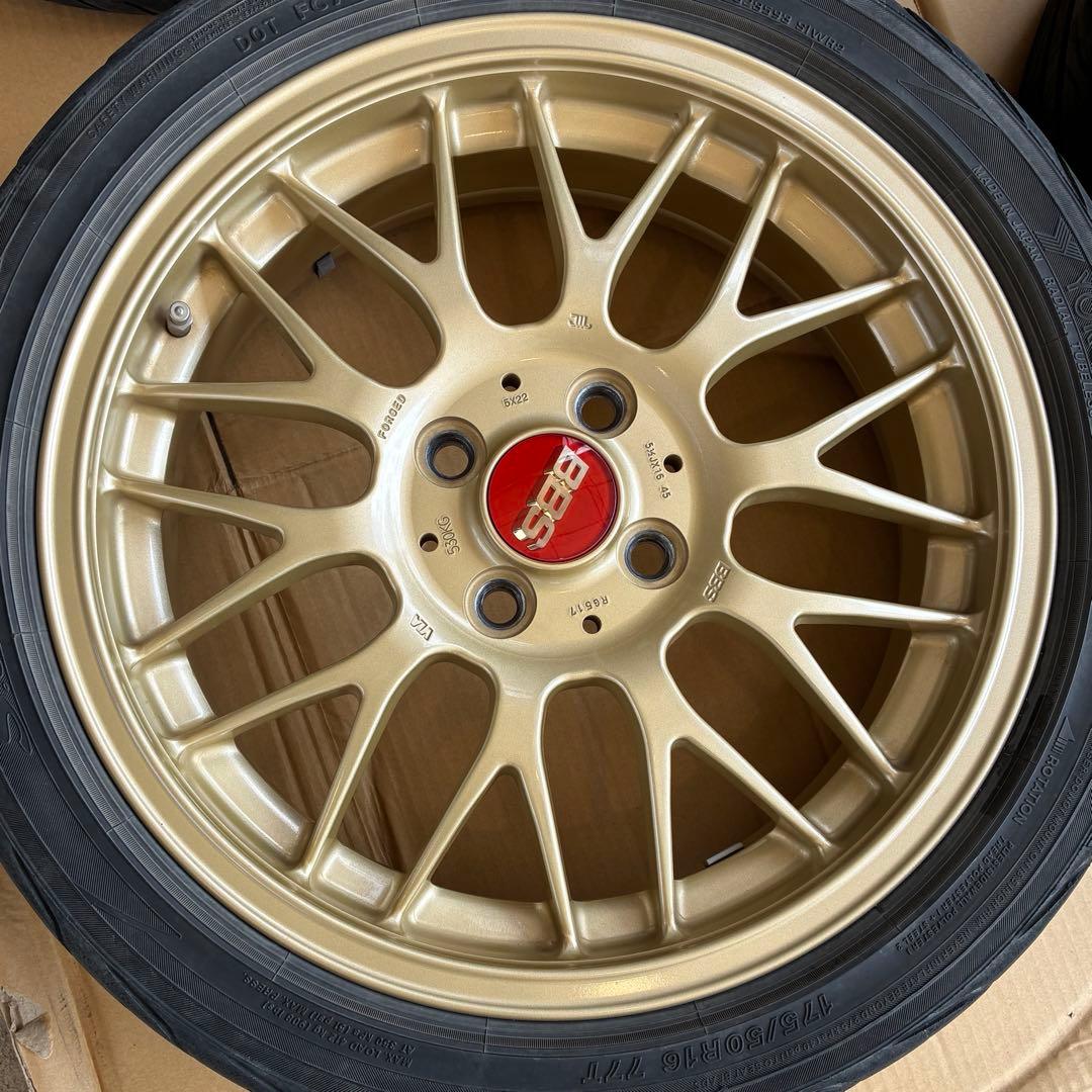 BBS 16インチ ホイール4本セット　美品鍛造ゴールド系4H 5.5J-16