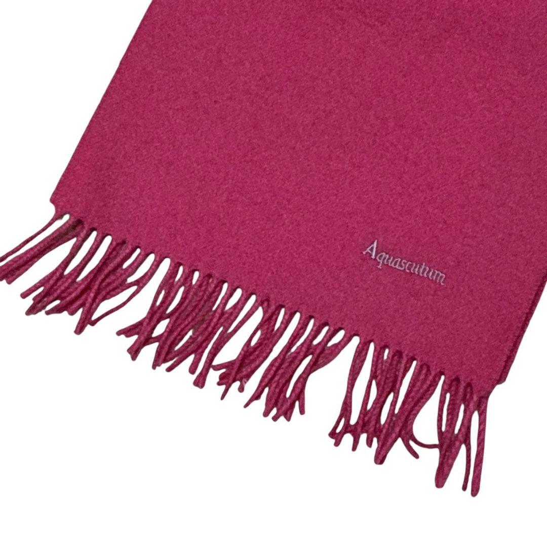 極美品✨Aquascutum アクアスキュータム カシミヤ 大判マフラー 英国