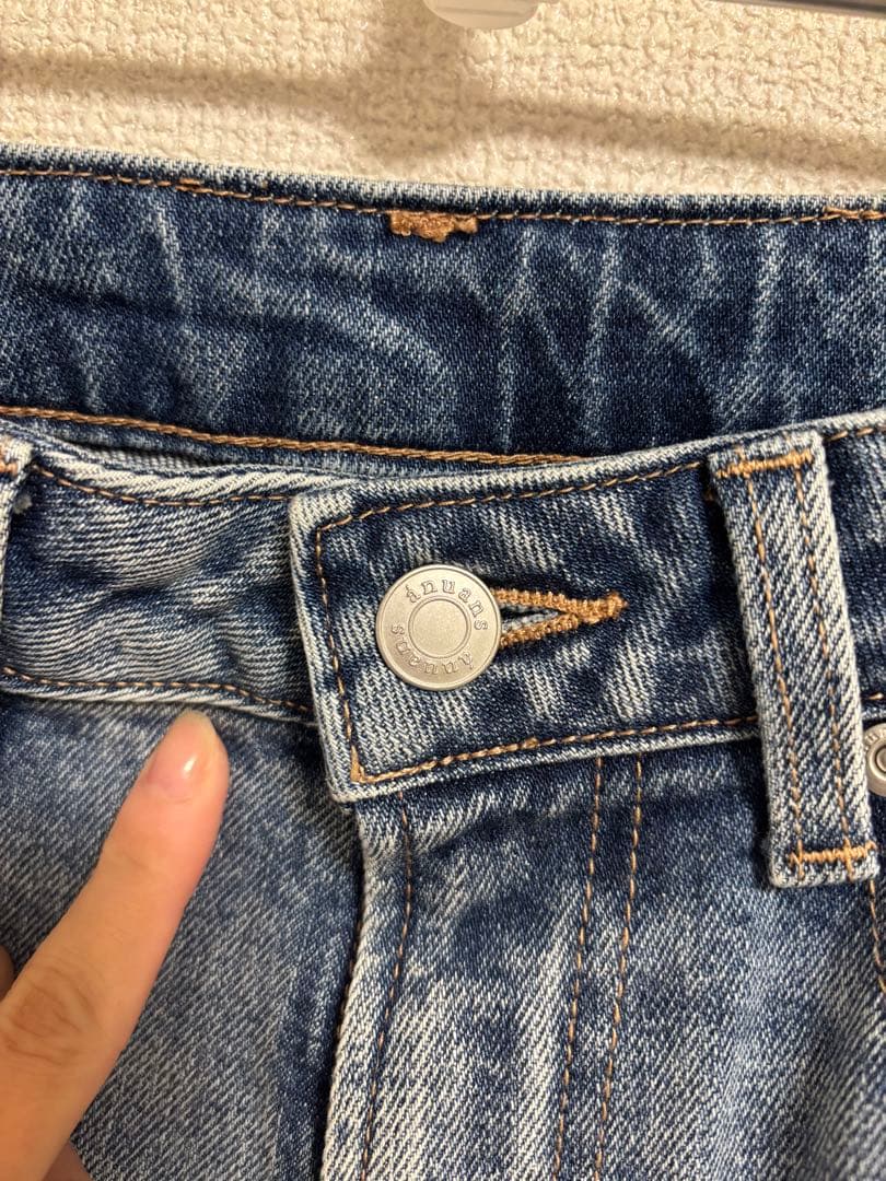 【anuans】Wide leg denim/ワイドレッグデニム