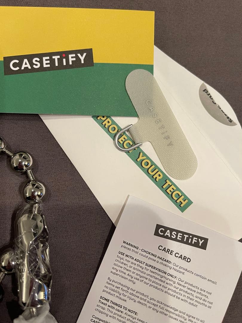 新品　CASETiFY メタルボールチェーンストラップ　クロスボディ