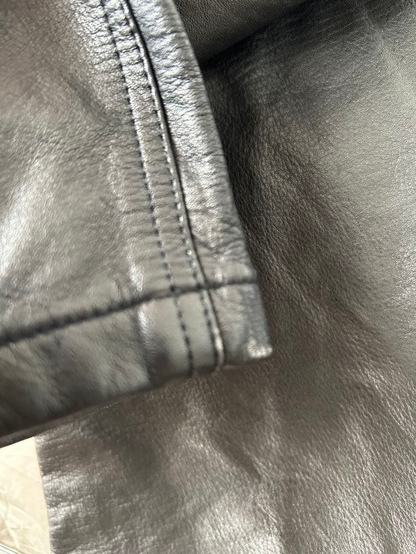 COMME des GARÇONS ブラックレザーパンツ S