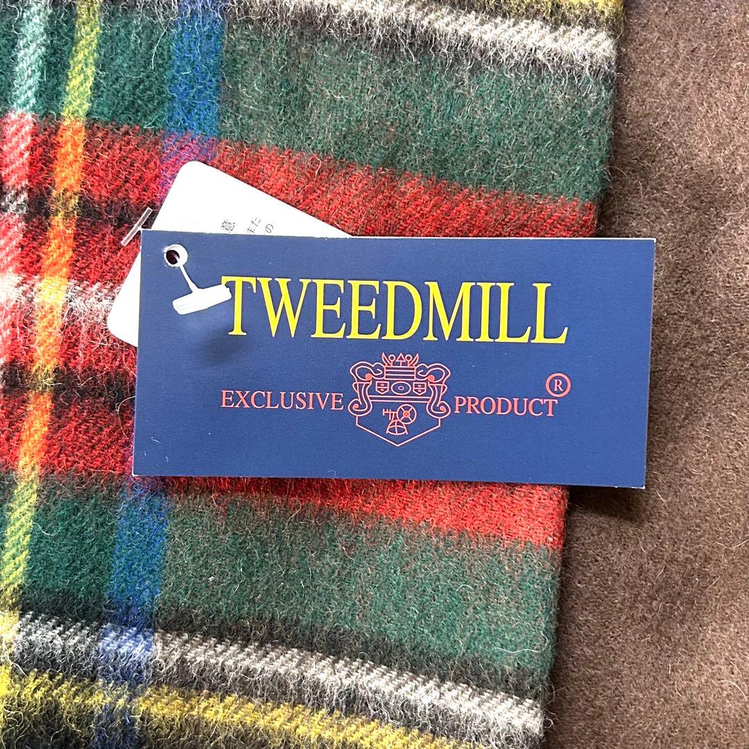 新品未使用✨TWEEDMILL タータンチェックストール スローブイエナ 茶色