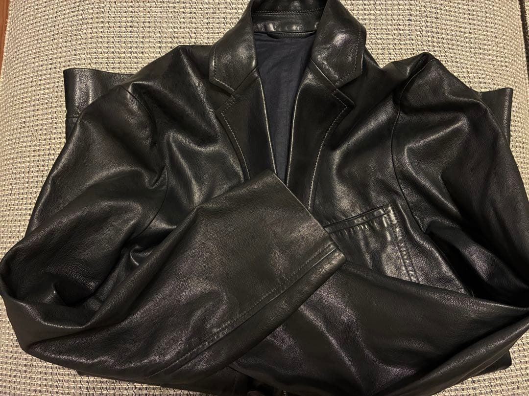 JIL SANDER 羊革テーラードジャケット　46
