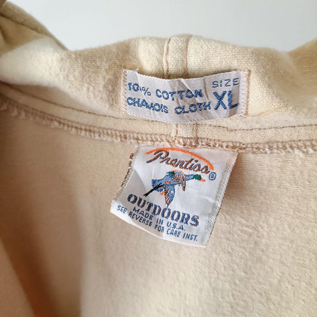 80s USA製 Prentiss シャモアクロス ハーフジップパーカー