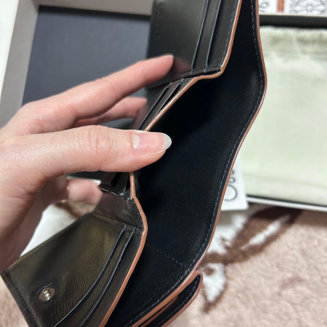 値下げ　LOEWE ロエベ トライフォールドウォレット 三つ折り財布 アナグラム