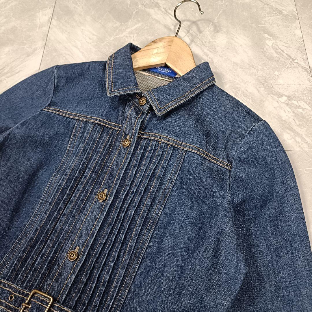 ブルーレーベル クレストブリッジ デニムワンピース フレア 38 M