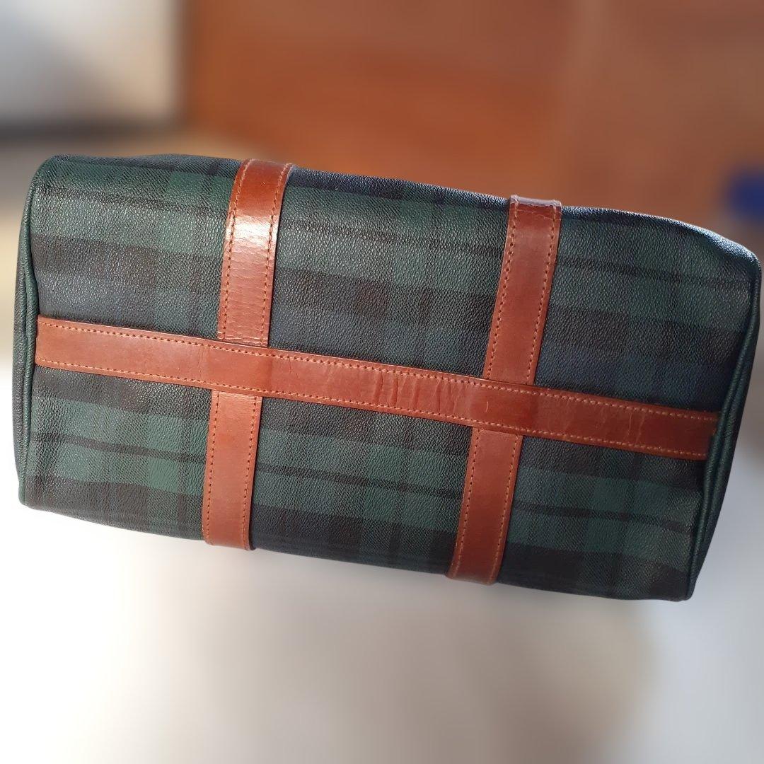 RALPH LAURENボストンバッグ ダークグリーン チェック柄