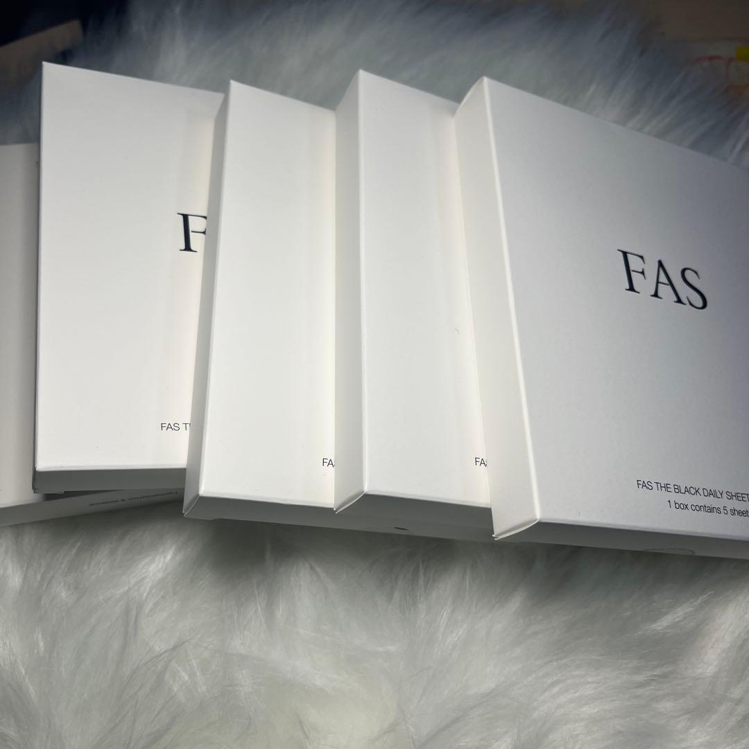 fas ファス　ザブラックデイリーシートマスク　5枚入りx5パック